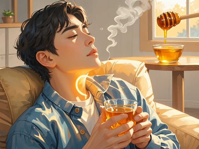 喝蜂蜜水有助于减轻喉咙疼痛