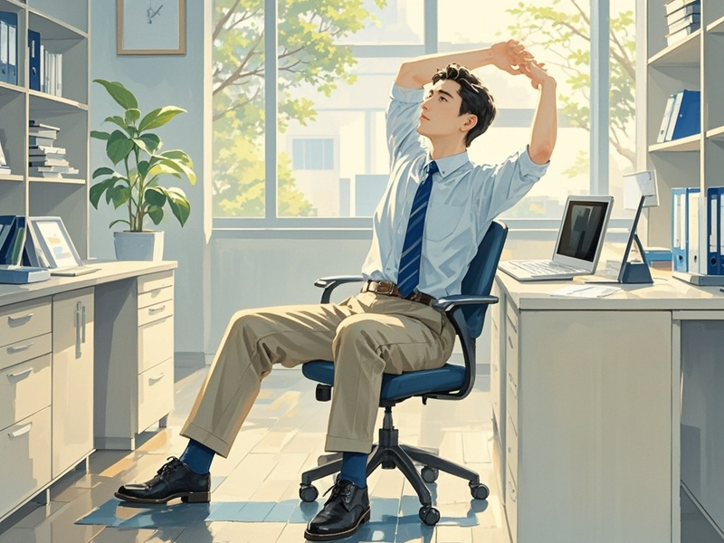 常坐办公室怎样做简易伸展操减轻肩颈疼痛
