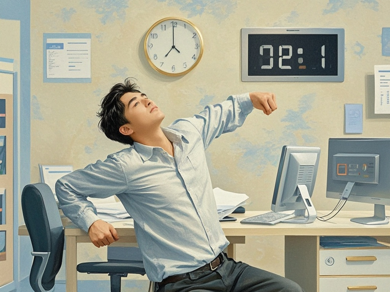 每坐一小时站起来活动两分钟可减轻腰部负担