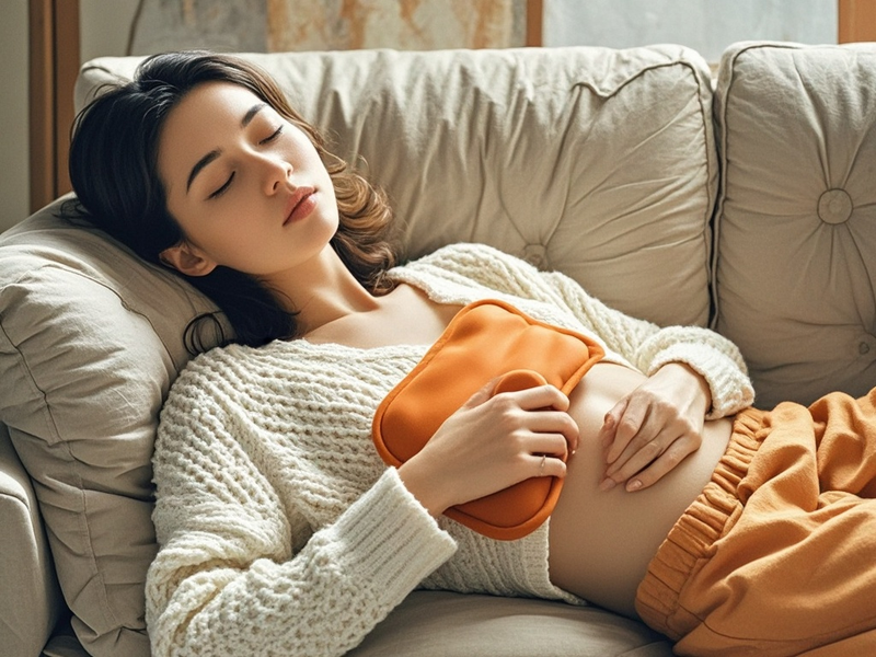 女性生理期腹痛可以尝试热敷来舒缓
