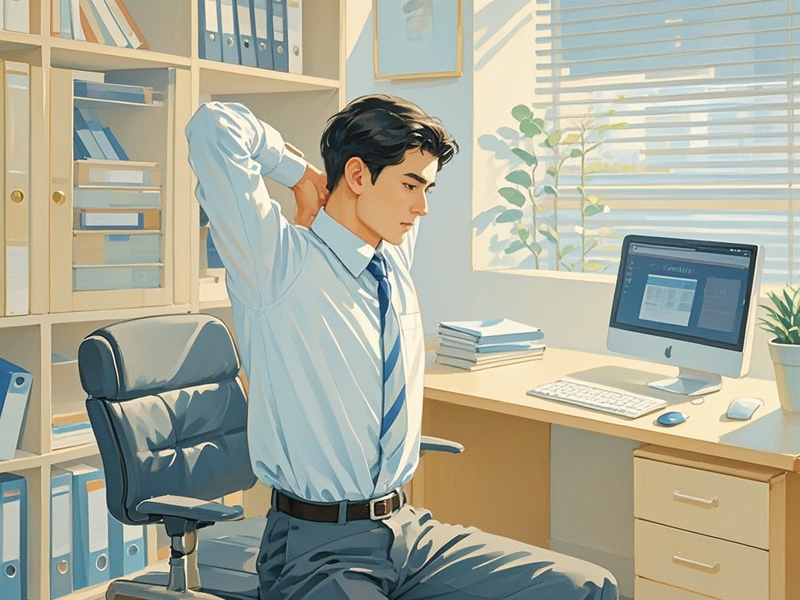 长期伏案工作者怎样做伸展操来减轻颈椎压力