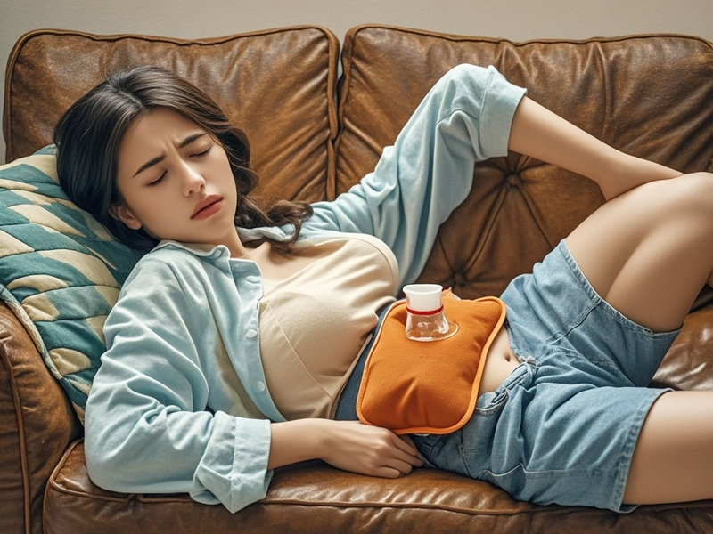 女性生理期腹痛可以尝试热敷腹部来缓解