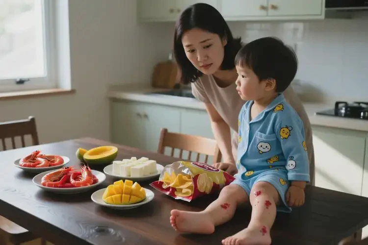 兒童小腿上長濕疹哪些東西吃了會不好(圖2)