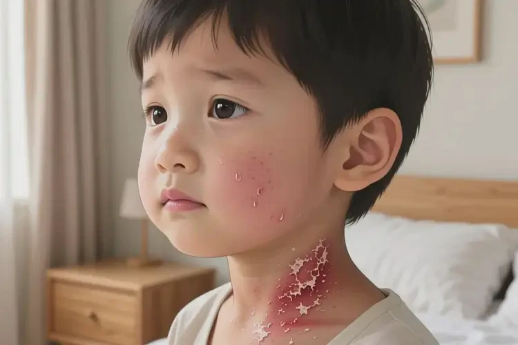 小孩脖子的濕疹是怎么引起的(圖4)