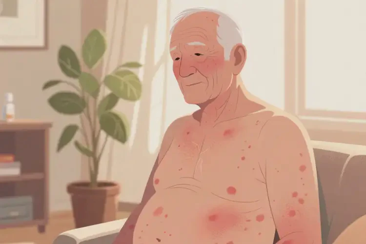 老年人肚子上有濕疹能自愈嗎(圖3)
