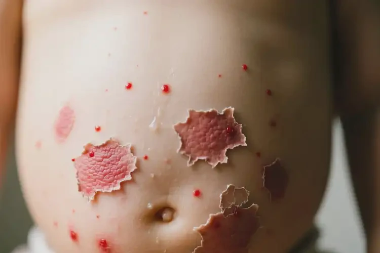 小孩肚子上出湿疹会自己好吗(图2)