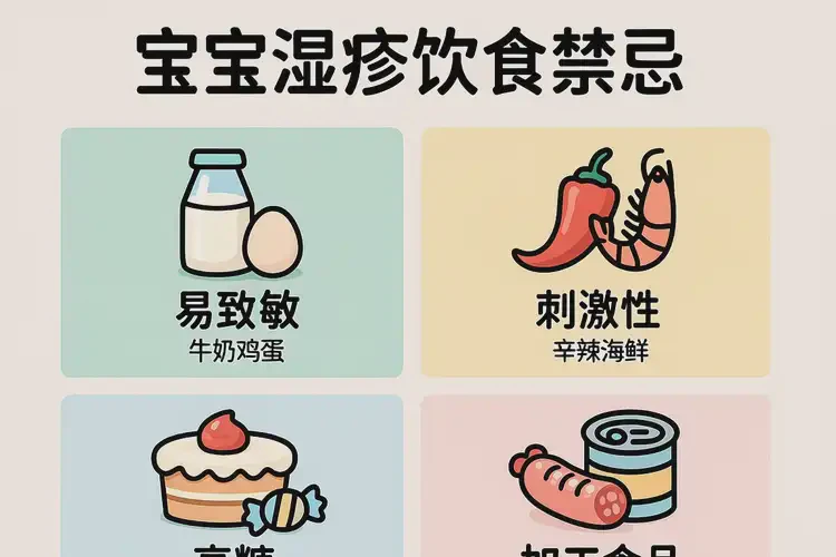寶寶肚子上出濕疹日常應(yīng)避免吃什么(圖3)