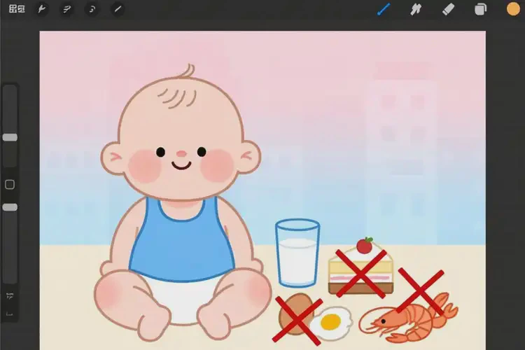 寶寶屁股容易長濕疹日常應避免吃什么(圖2)