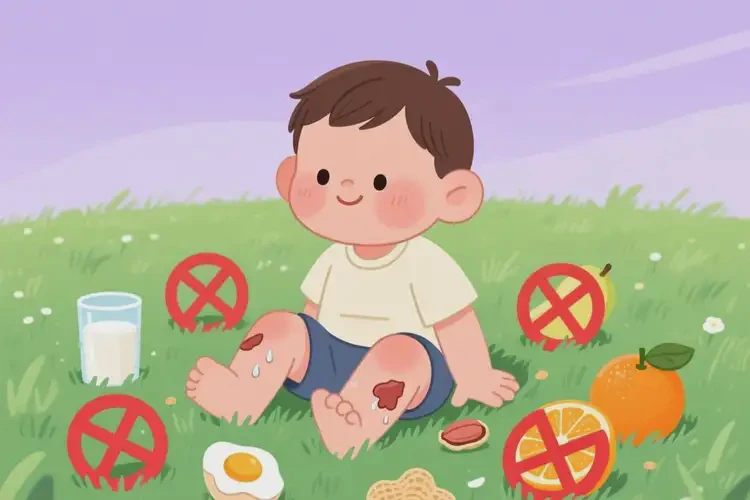 幼兒小腿上偶爾起濕疹后不能吃哪些食物(圖2)