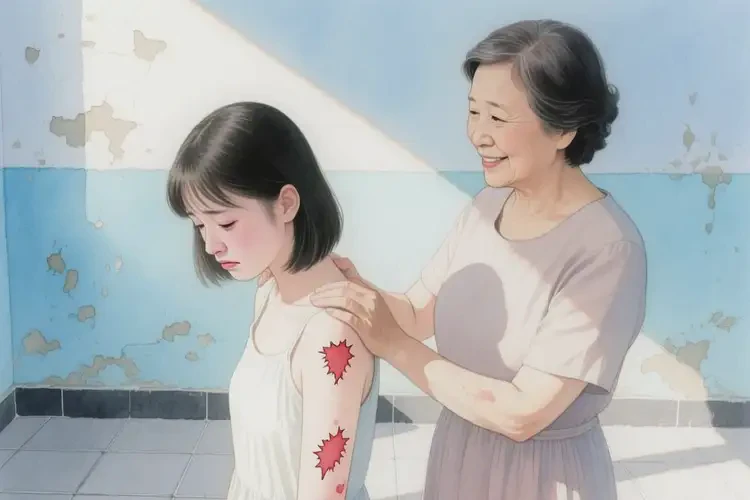 女生手臂長濕疹能夠徹底治愈嗎(圖2)