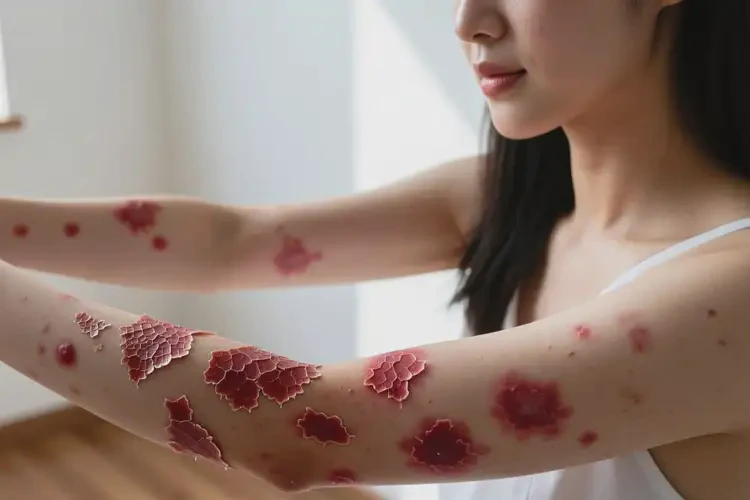 女生手臂長濕疹能夠徹底治愈嗎(圖4)