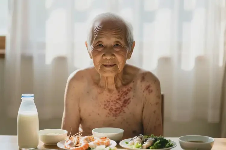 老年人四肢偶爾起濕疹后不可以吃什么食物(圖1)