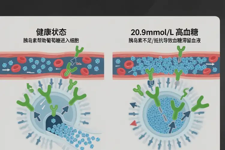 中年人空腹血糖20.9是怎么回事