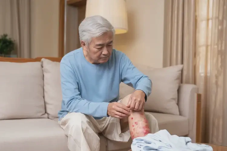 老年人小腿上出濕疹能自愈嗎