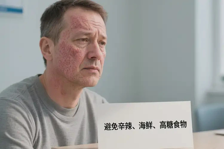 男人面部出濕疹需要嚴(yán)格避免哪些食物(圖4)