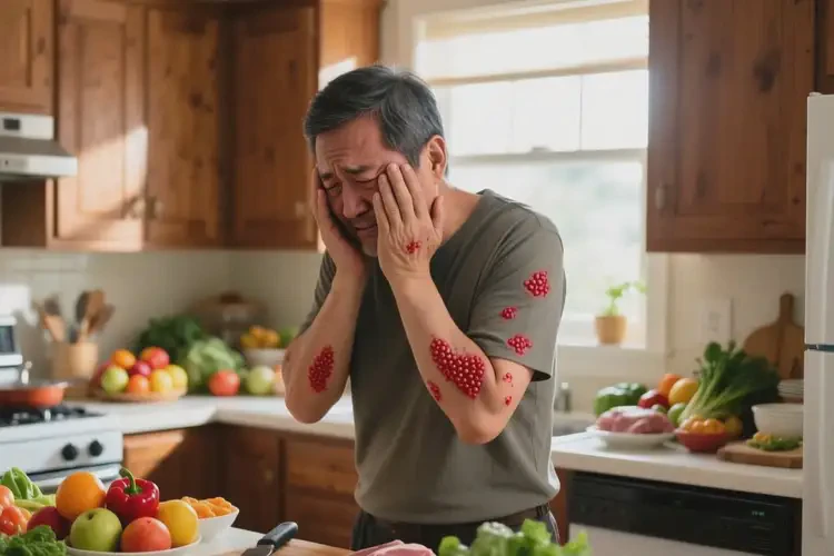 男性臉上出濕疹后不可以吃什么食物(圖2)