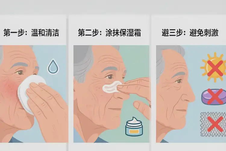 老年人面部容易長(zhǎng)濕疹能自愈嗎(圖2)