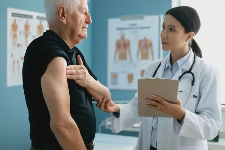 老年人手臂上有濕疹可不可以自愈