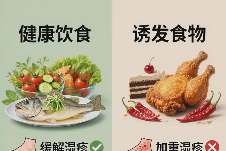 女人腳上有濕疹日常應(yīng)避免吃什么(圖2)