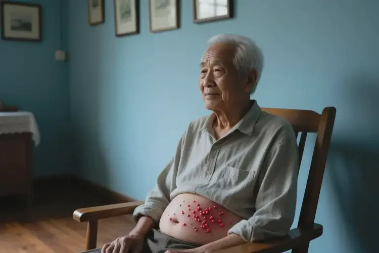 老年人肚子上出濕疹可不可以自愈