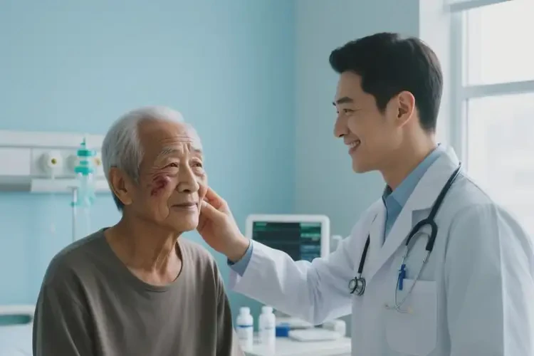 老年人臉上容易起濕疹能自愈嗎(圖1)