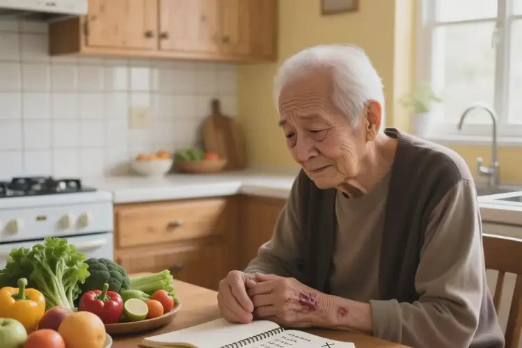 老年人手上偶爾長(zhǎng)濕疹哪些不太適合吃(圖1)