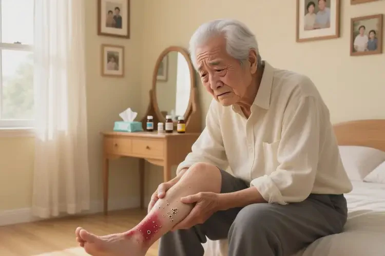 老年人小腿上起濕疹什么最好別碰(圖1)