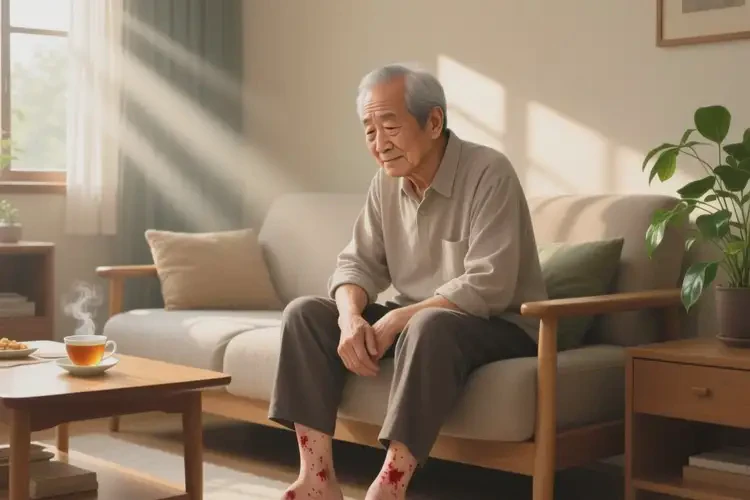 老年人腳上容易起濕疹哪些東西要注意別吃太多(圖1)