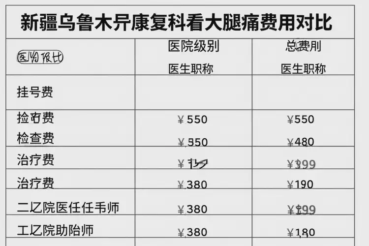 新疆乌鲁木齐康复科看大腿痛要多少钱(图1)