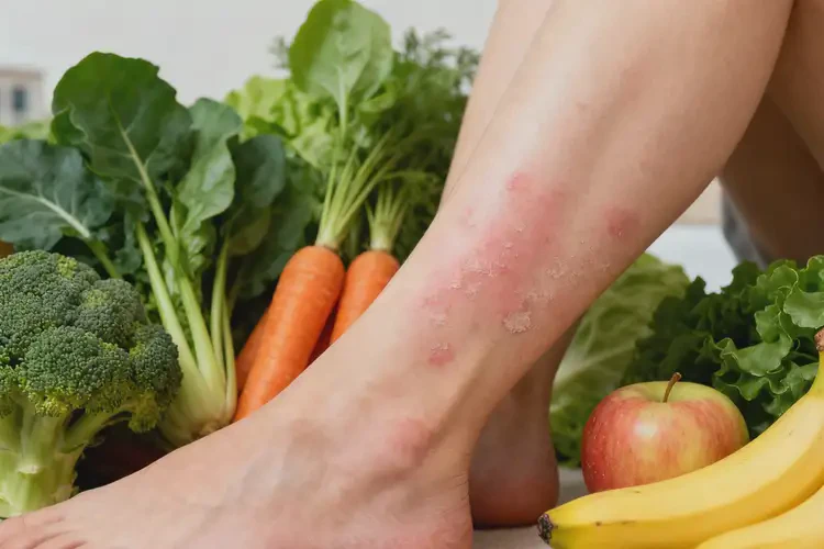 女性小腿上長濕疹有什么吃了不好(圖2)