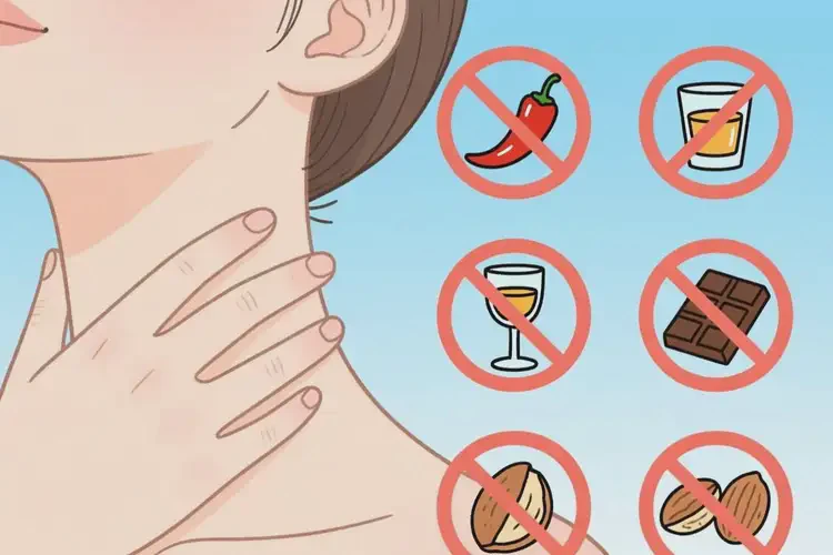 脖子經(jīng)常長(zhǎng)濕疹有什么要忌口(圖2)