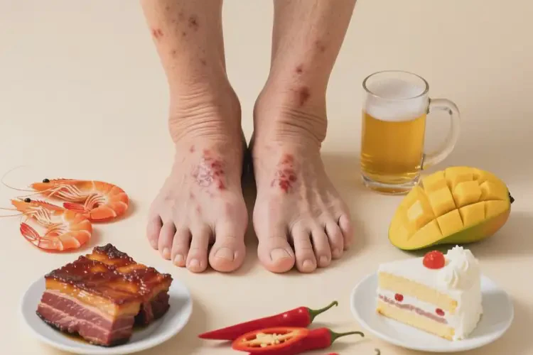 老年人腳上容易長濕疹有什么要少吃的(圖3)