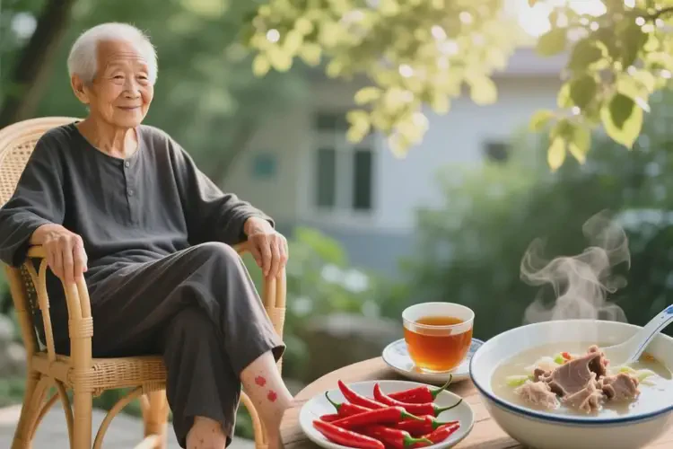 老年人小腿偶爾起濕疹有什么要少吃的(圖1)