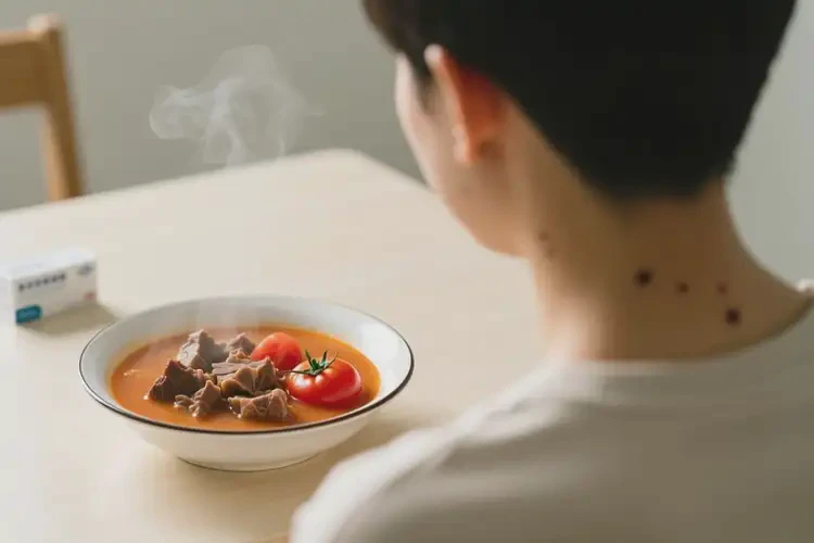 背部有疙瘩喝西紅柿牛腩湯可以下火嗎(圖3)