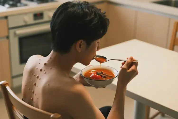 背部有疙瘩喝西紅柿牛腩湯可以下火嗎(圖1)