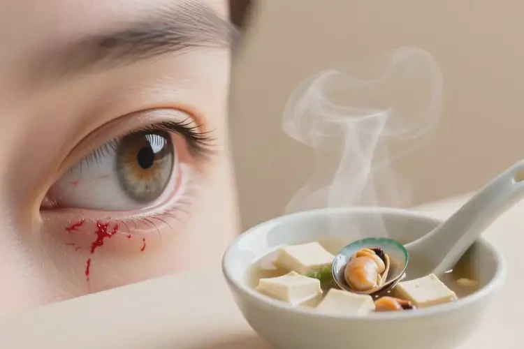 眼睛有紅血絲喝海鮮豆腐湯可以下火嗎(圖1)