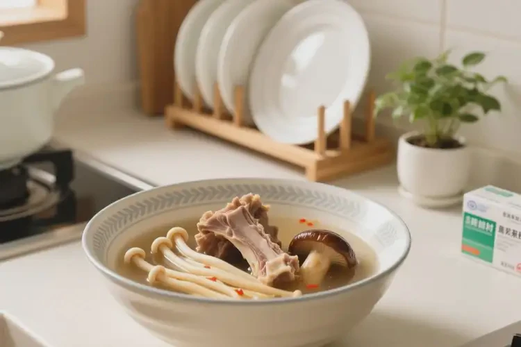 痘痘可以喝茶樹菇排骨湯調(diào)理嗎(圖1)