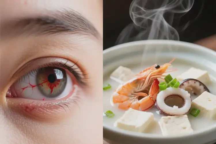 眼睛有紅血絲喝海鮮豆腐湯可以下火嗎(圖3)