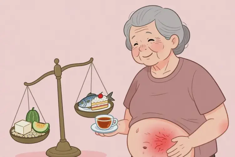 老年人肚子有濕疹什么東西最好不吃(圖4)