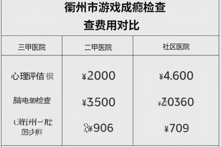 浙江衢州去醫(yī)院檢查游戲癮一般多少錢(圖1)