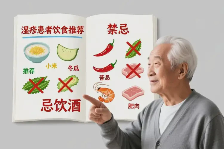 老年人小腿有濕疹什么東西最好不吃(圖1)