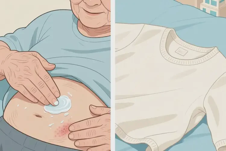 老年人肚子的濕疹怎么治(圖2)