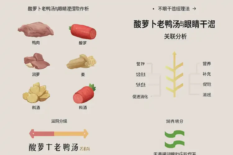 眼睛干澀能喝酸蘿卜老鴨湯調(diào)理嗎(圖1)