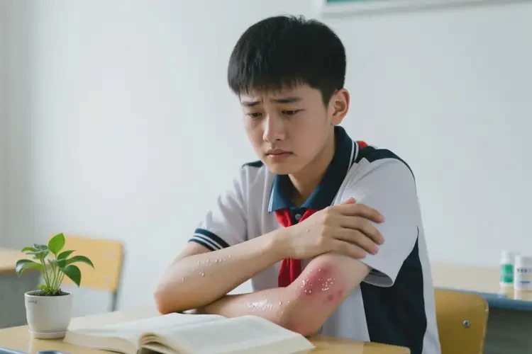中學(xué)生手臂的濕疹怎么解決(圖1)