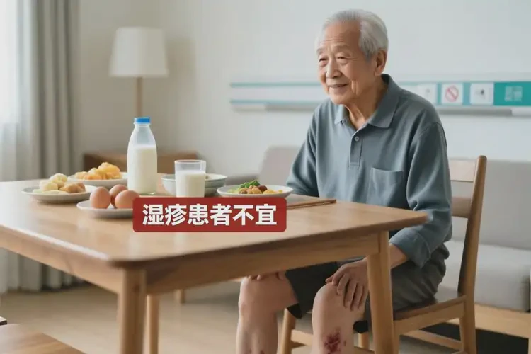 老年人小腿容易長濕疹有什么不應該吃(圖1)