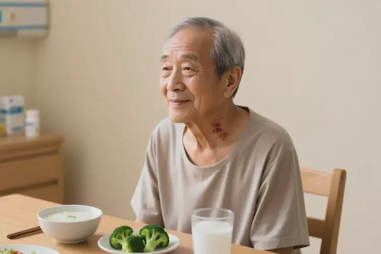 老年人脖子上出現(xiàn)濕疹有什么不應(yīng)該吃(圖2)