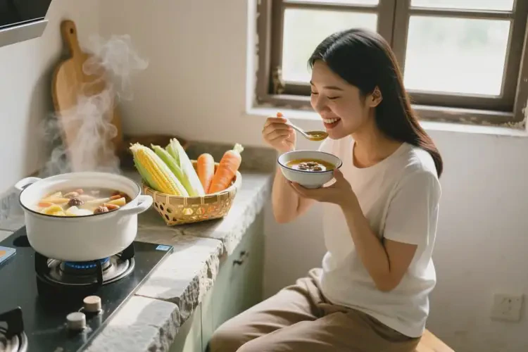 腹脹腹痛可以喝藥膳湯調(diào)理嗎(圖1)