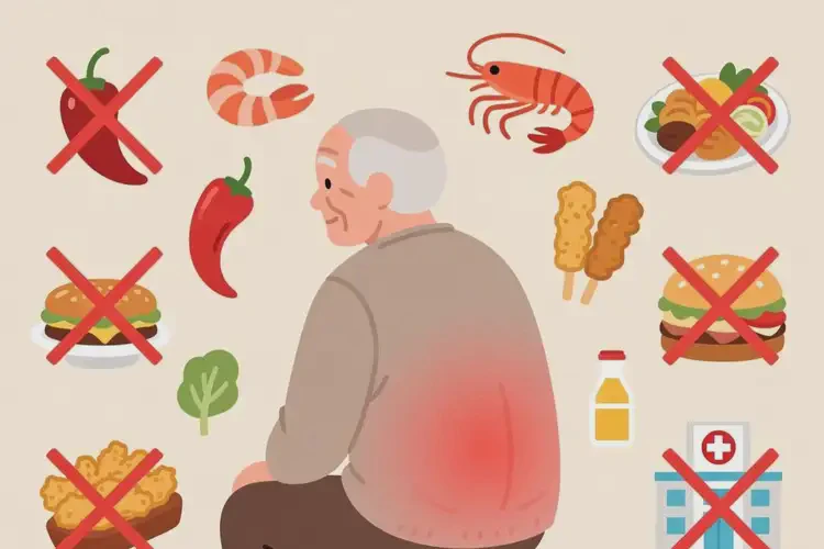 老年人屁股上出濕疹有什么要少吃的(圖3)