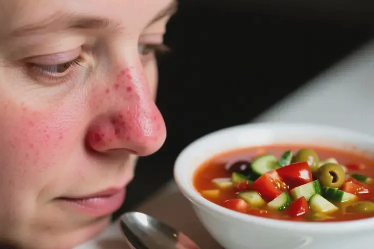 鼻翼周圍發(fā)紅能喝西班牙冷湯調(diào)理嗎(圖3)