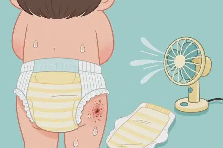 孩子屁股上偶爾長濕疹治療方法(圖1)